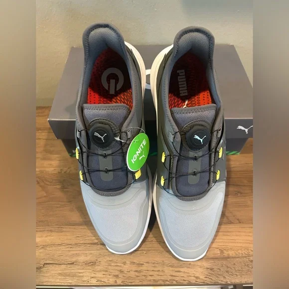 Puma Ignite Fasten8 Disc Men’s Golf Shoes-High Rise/Silver/Quick Shade-Size 12🔥 - Picture 5 of 6